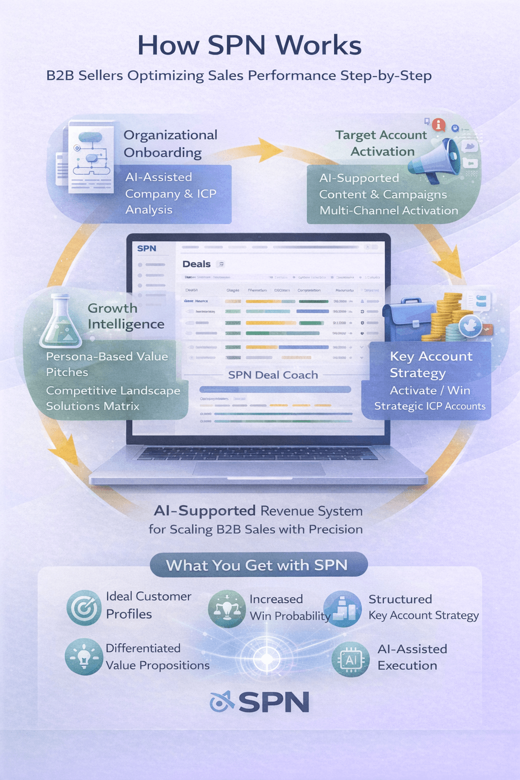 How SPN Works - Overview of the Sales Performance Navigator system